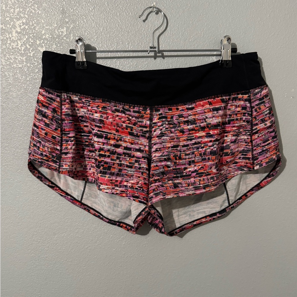 Lululemon Athletica Pink and Black Athletic Shorts